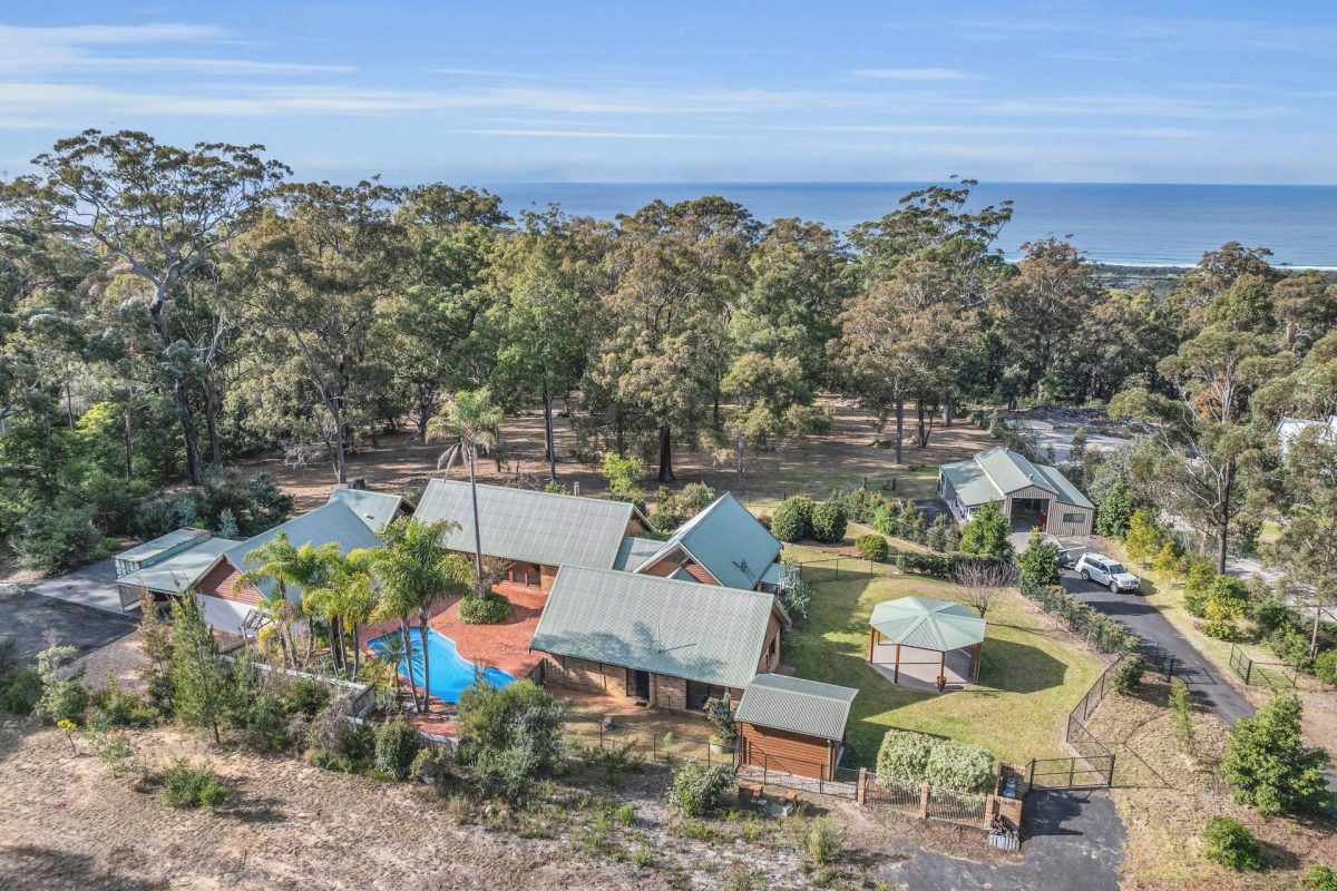 aerial view of house