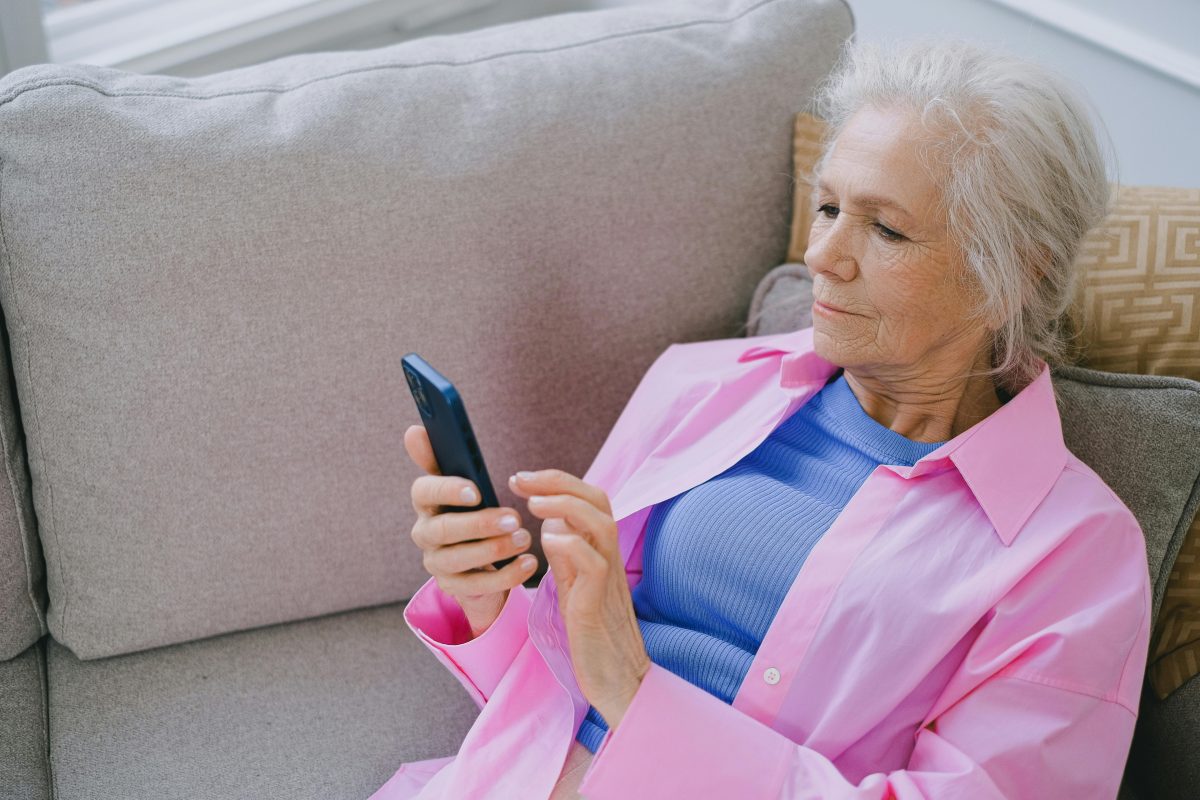 woman with mobile phone