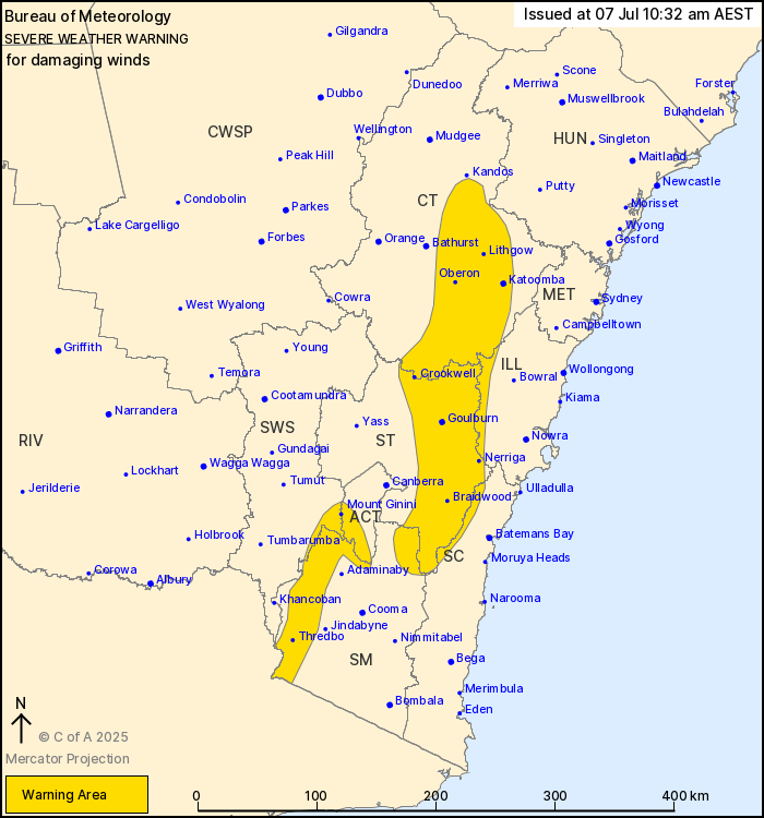 BOM severe weather warning