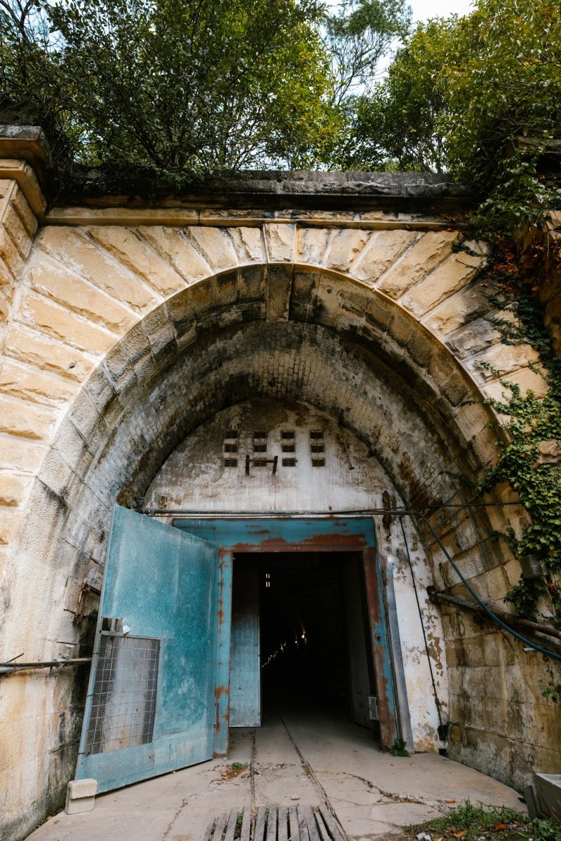 Entrance to a Victorian train tunnel.