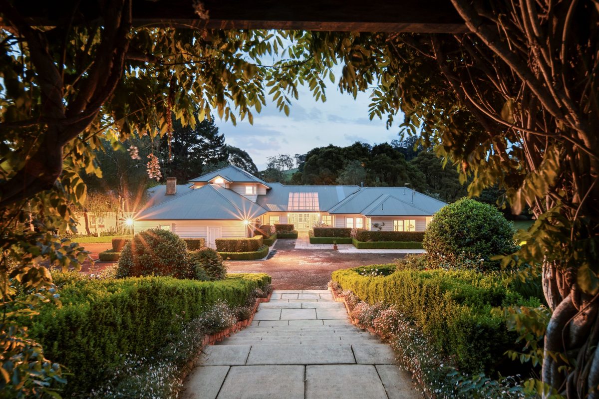 large, luxe country home on leafy estate