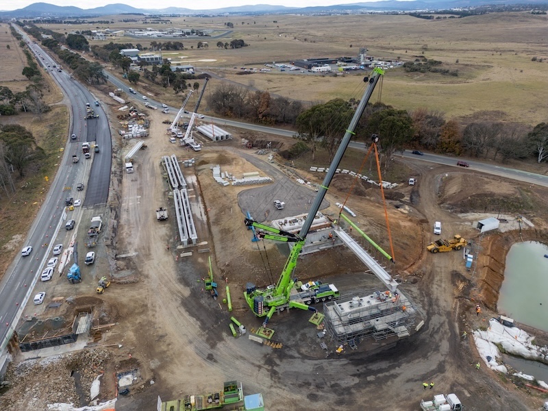 construction site aerial view