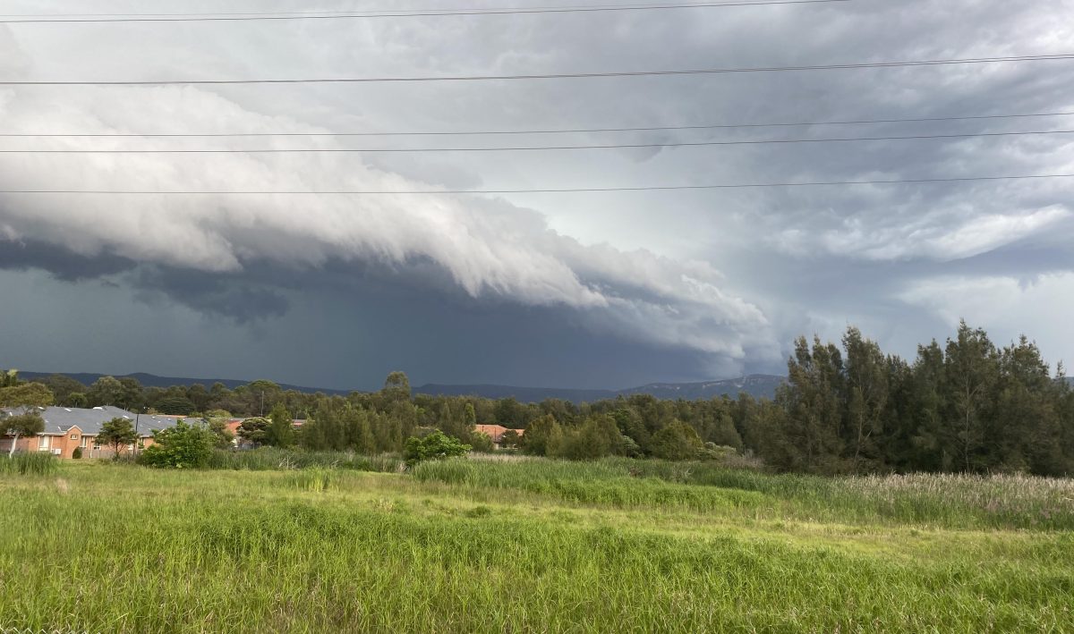 Storm clouds coming in over Dapto.