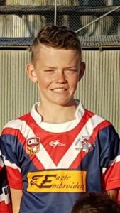 Noa Jessop in his Roosters jersey, from the Bega District News