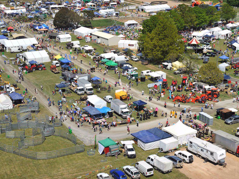 Aerial view of Murrumbateman Field Days event