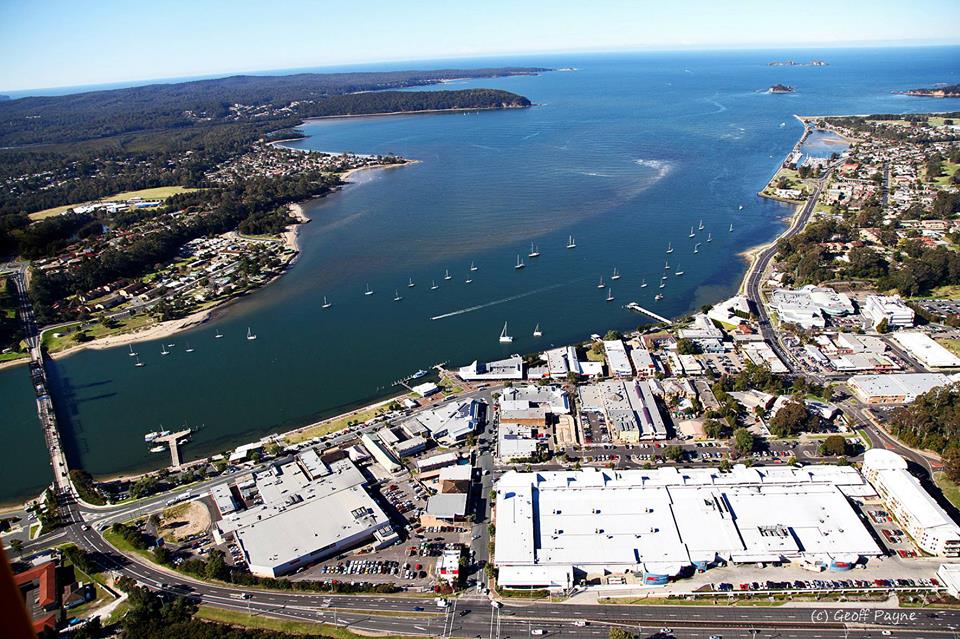 Batemans Bay from above. Source Bay Chamber FB page taken by Geoff Payne