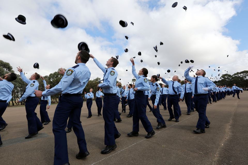 Class 333 is now on the beat with NSW Police as probationary constables. Photo: NSW Police Facebook