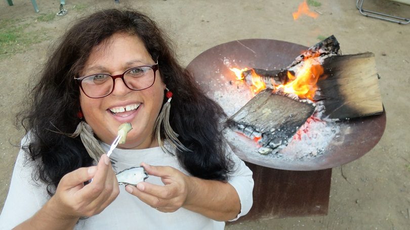 Cheryl Davidson, ready to share the flaours of her culture this weekend at the Narooma Oyster Festival. Photo: Supplied.