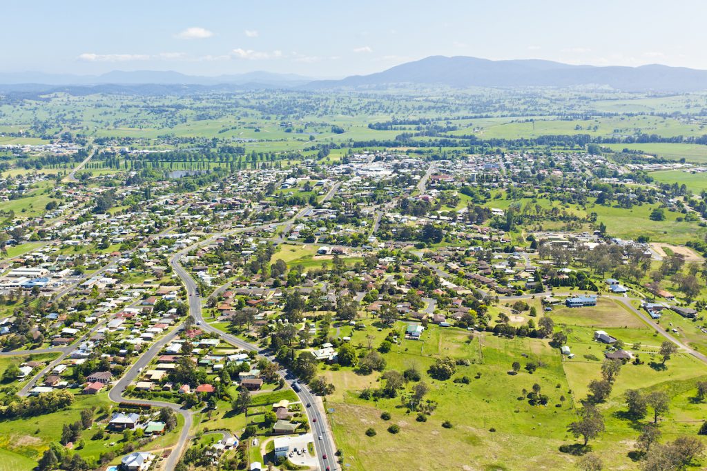 Bega from the air. Photo: BVSC.