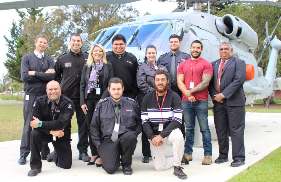 Top Row, Left to Right: Scott Hartman (Assistant Security Manager Shoalhaven) , Shannon Bartley, Chevelle Millhouse (Wilson ACT State Manager), Darren Wellington, Nina Fisher-Brown, Cameron Fisher-Brown , Gavin Christopher, Edwin Mi Mi (Wilson National Indigenous Engagement Manager) Bottom Row: Jeffrey Wellington, Andrew Smith, Jocoby Simpson. Photo: Ian Campbell.