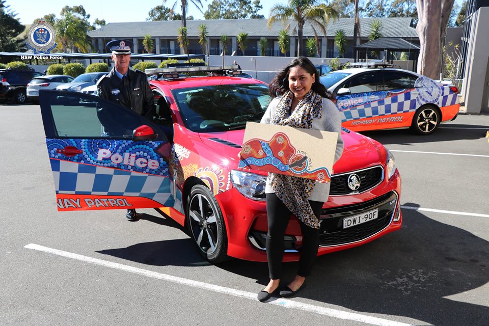 Aboriginal artist, Rachel Treacy has created the design, in consultation with the Aboriginal Programs branch of the NSW Police Force and the community. Photo: NSW Police.