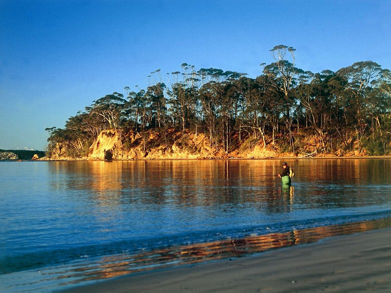 Man fishing on NSW South Coast