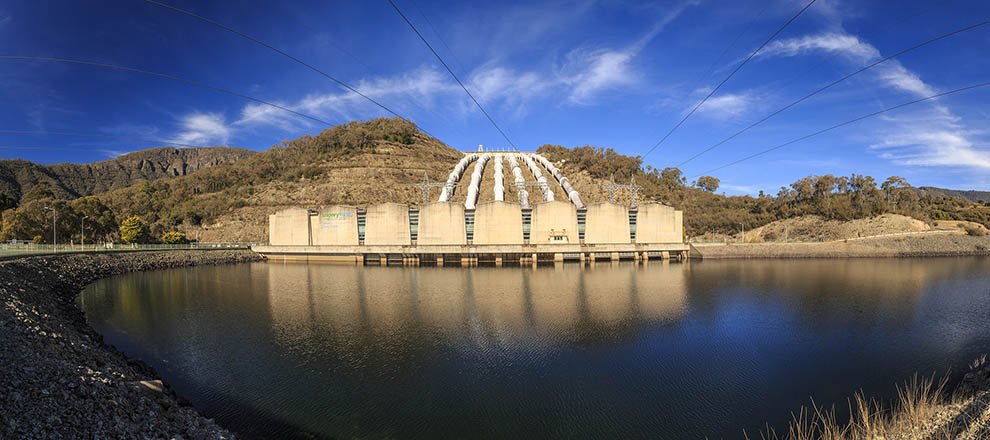 Snowy Hydro’s Tumut3 power station and the Talbingo Reservoir.