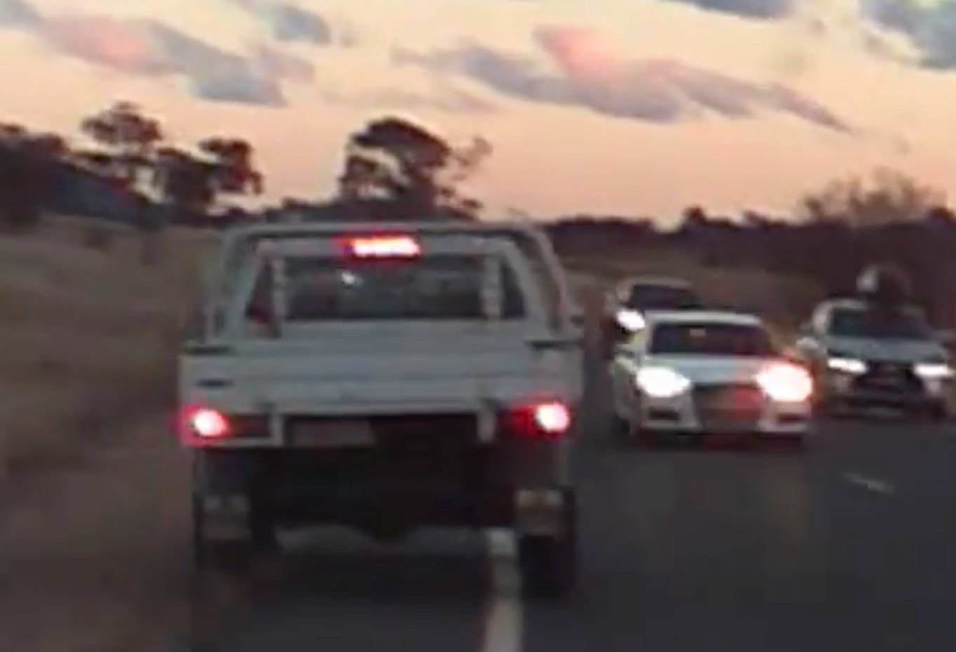 Dash-cam footage reveals frighteningly close call on Monaro Highway
