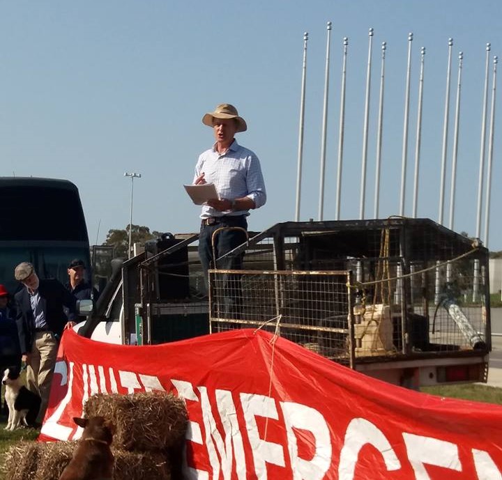 Deputy Chair of Australian Farmers for Climate Action and Crookwell sheep farmer, Charlie Prell. Photo: Aust Farmers for Climate Action Facebook.