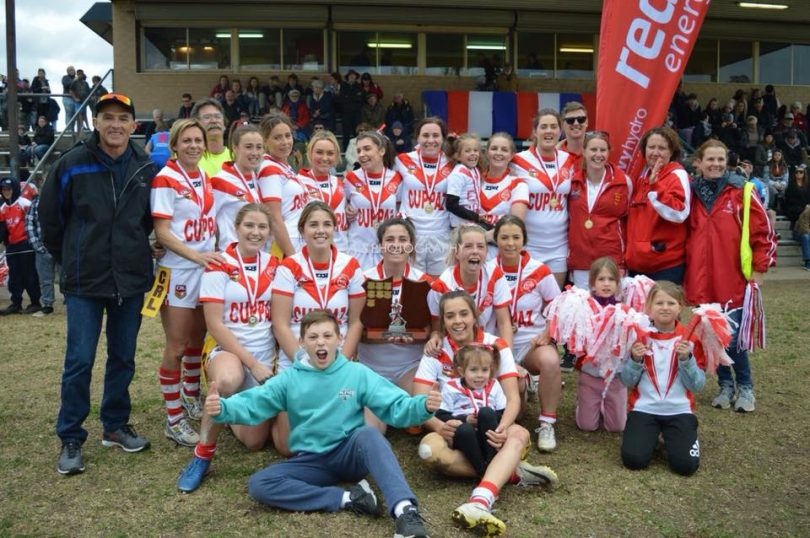 The Eden Tigrettes were 18-0 winners over Bombala in the League Tag. Photo: Supplied.