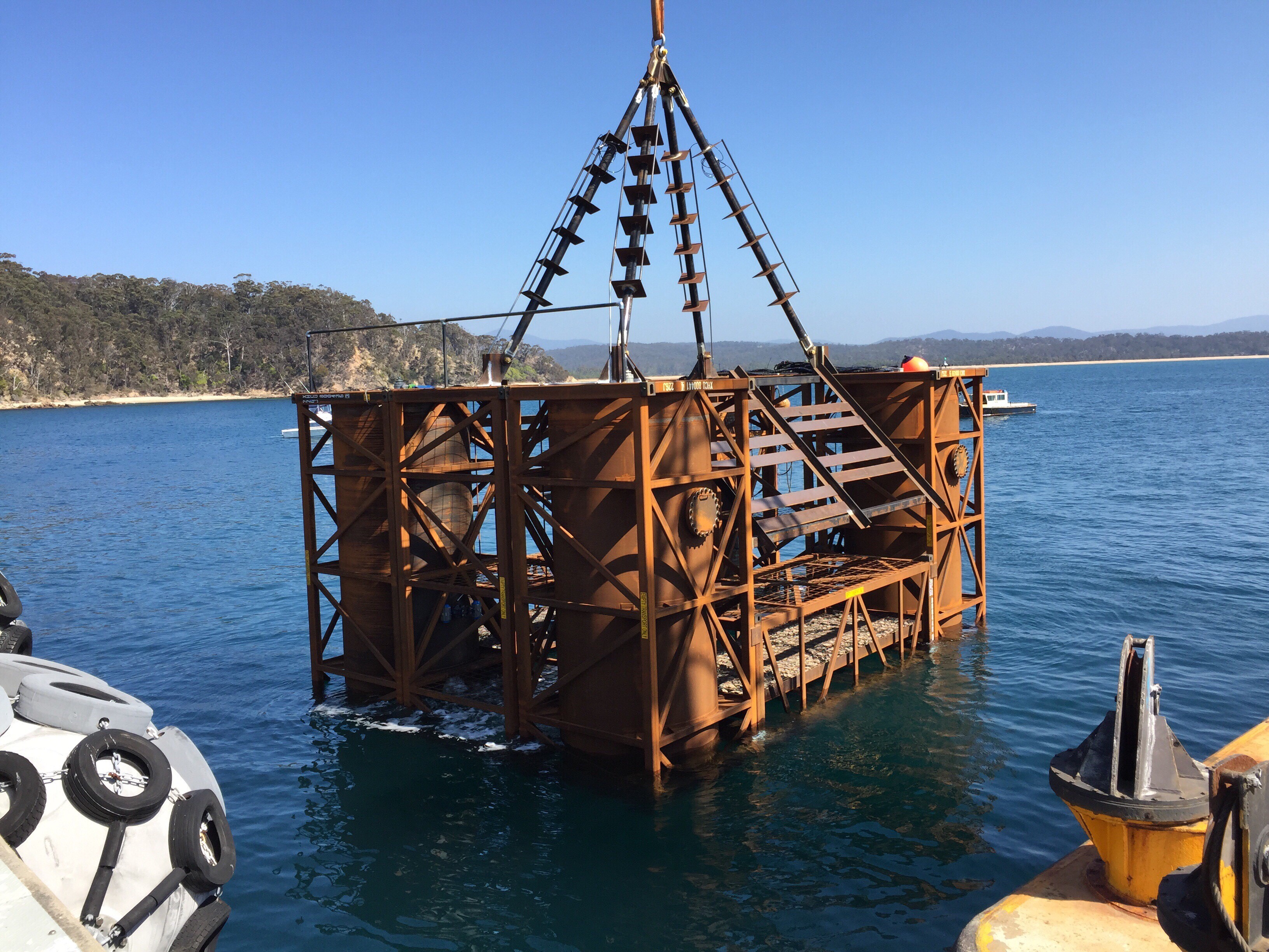 Merimbula's artificial reef in place and promising to be a magnet for life and fisherman
