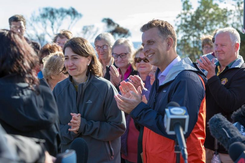 NSW Premier, Gladys Berejiklian and Andrew Constance in Bega, October 2018. Photo: Andrew Constance Facebook.