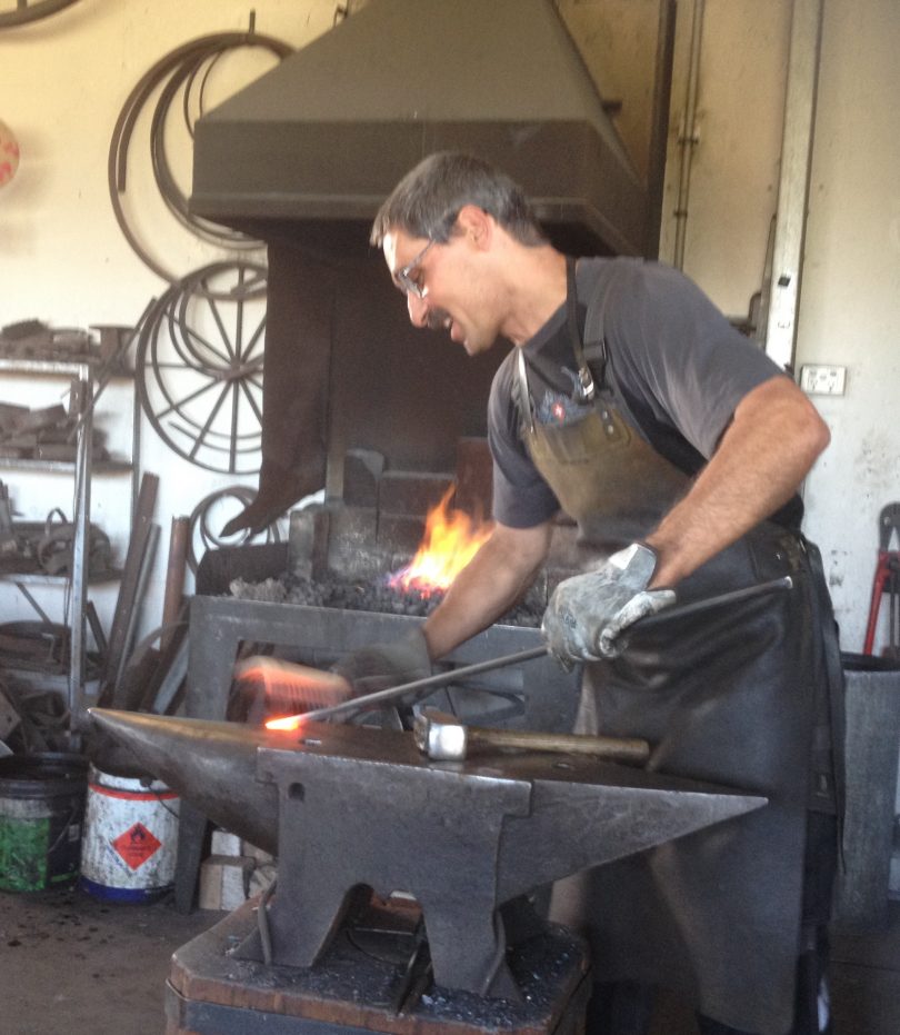 Fine work and especially plaited metal is Philippe Ravenel's specialty. Photo: Elka Wood.