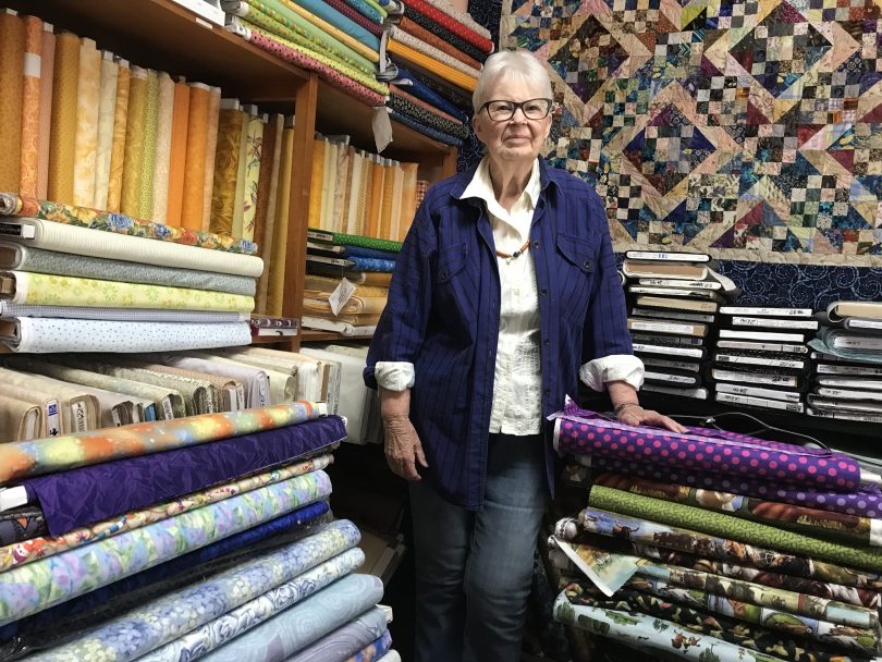 June Weatherston is calling it a day for The Braidwood Quilt Shop. Photo Alex Rea.