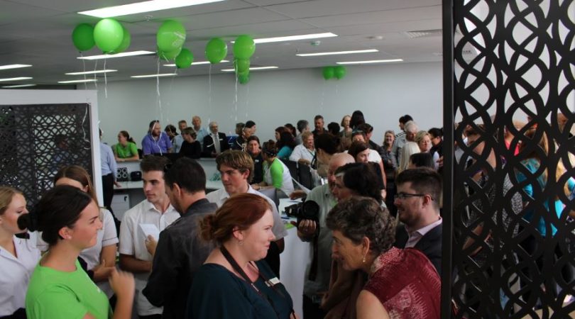 The large crowd cheered as Headspace Bega was opened. Photo: Ian Campbell