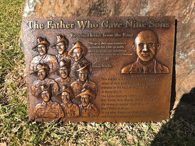 The memorial to Henry Lucas and his sons at the Bega Civic Centre. Photo: BVSC.
