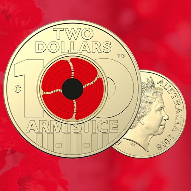 Tony Dean's Armistice Day coin released on November 11 2018. Photo: medalartmint.com.au