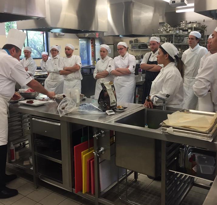 In the kitchen with tourism and hospitality students at Bega TAFE. Photo: Bega TAFE Tourism Hospitality Facebook.