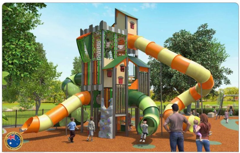 The playground in Centennial Park is getting a big upgrade and will be closed to the public for about a month. Photo: Supplied.