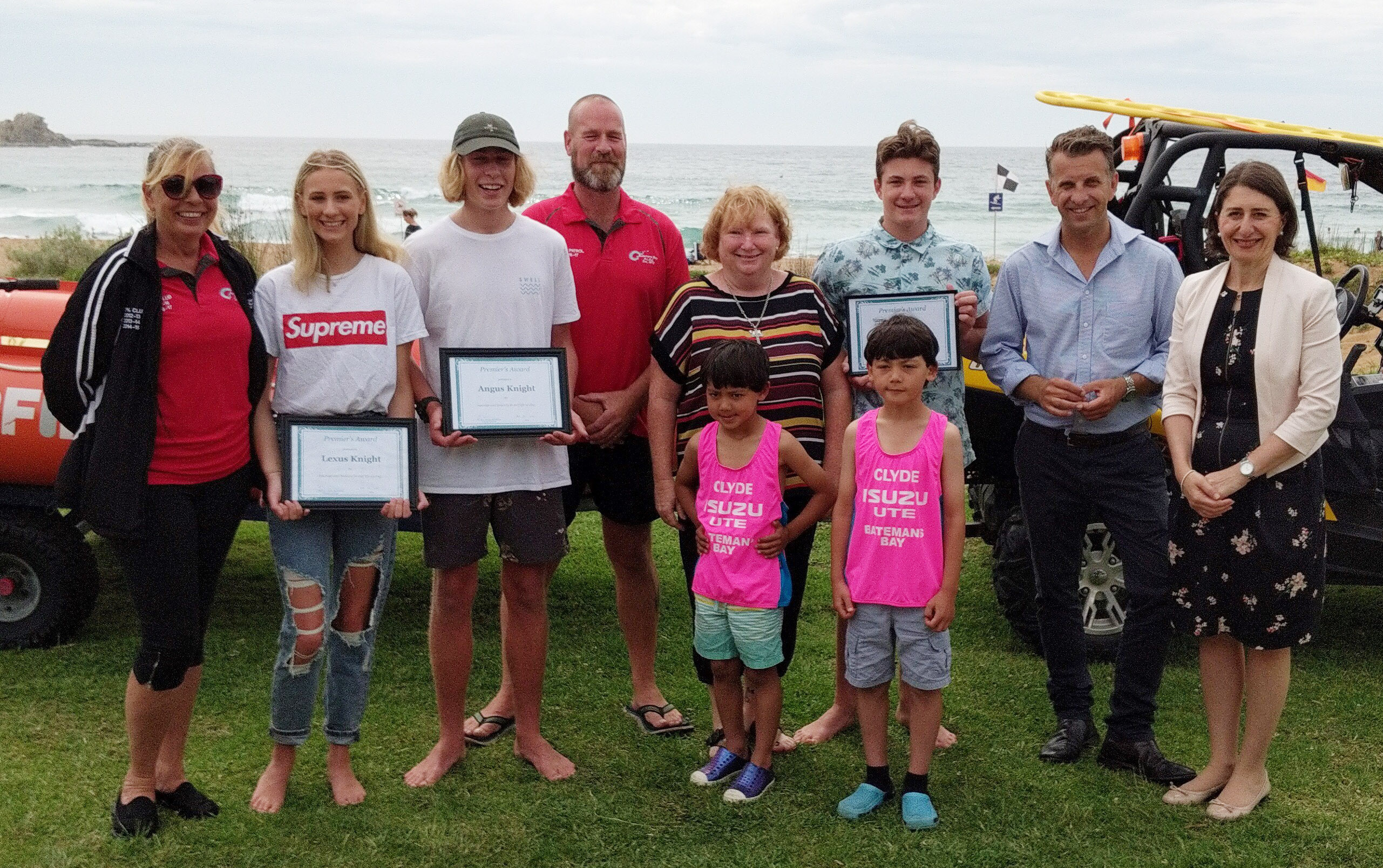 Teen lifesavers recognised on $30 million day for Batemans Bay road