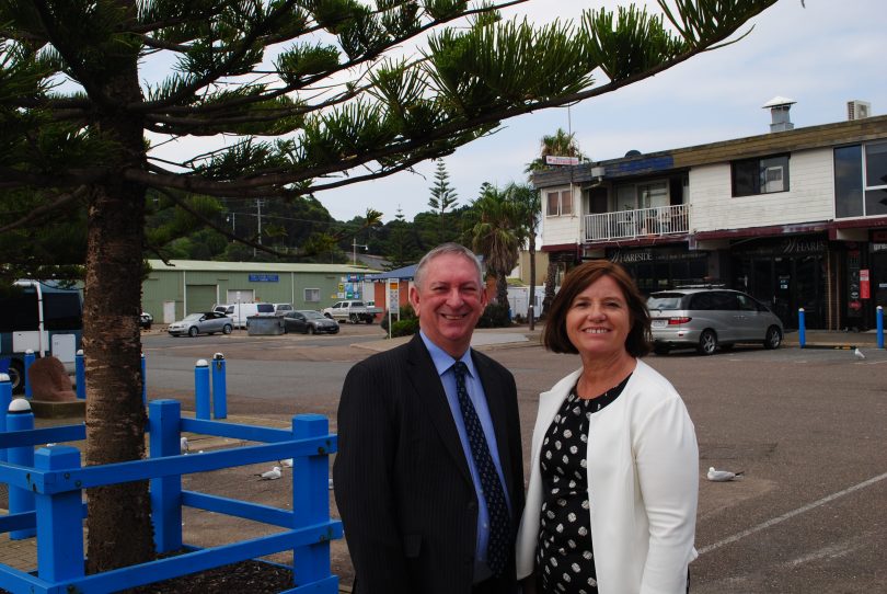 Labor Shadow Minister for Local Government - Peter Primrose and Labor candidate for Bega - Leanne Atkinson at Snug Cove, Eden. Photo: Supplied.