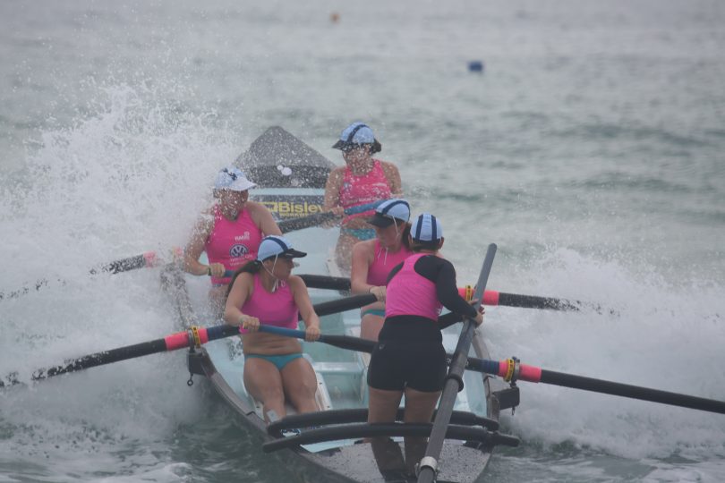 Rowers from Mid-North Coast going hard. Photo: Surf Life Saving NSW.