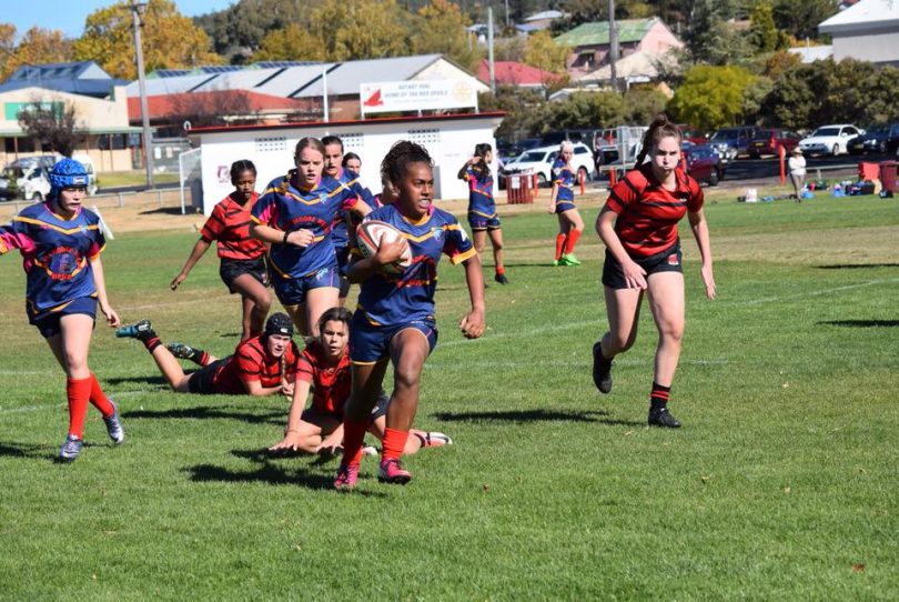 Falcons Sisilia Ragatu of Bega is a strong and formidable player who is simply a joy to watch. Catch her at South Coast 7s in Tathra on Saturday, February 23. Photo: Falcons.