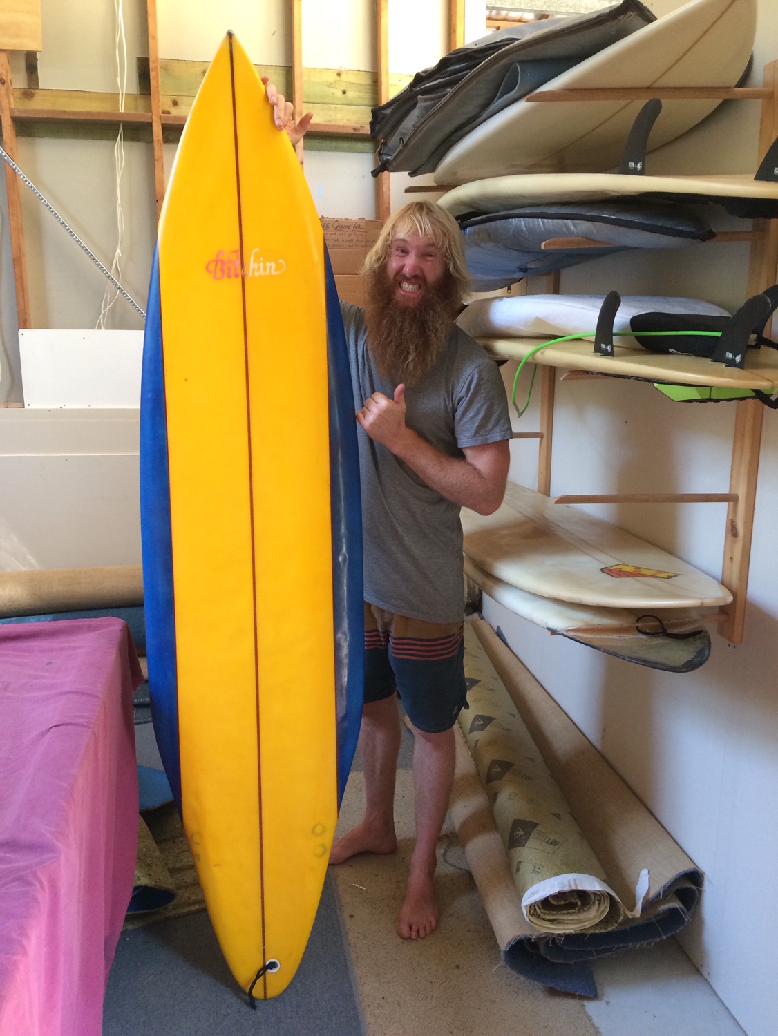 Treasured surfboard found at Bermagui 15 years after it was stolen