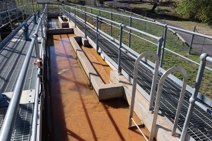 Cooma Water Treatment Plant full of muddy water. Photo: SMRC.