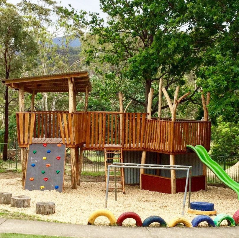 The new fort at Rocky Hall Preschool. Photo: Supplied.
