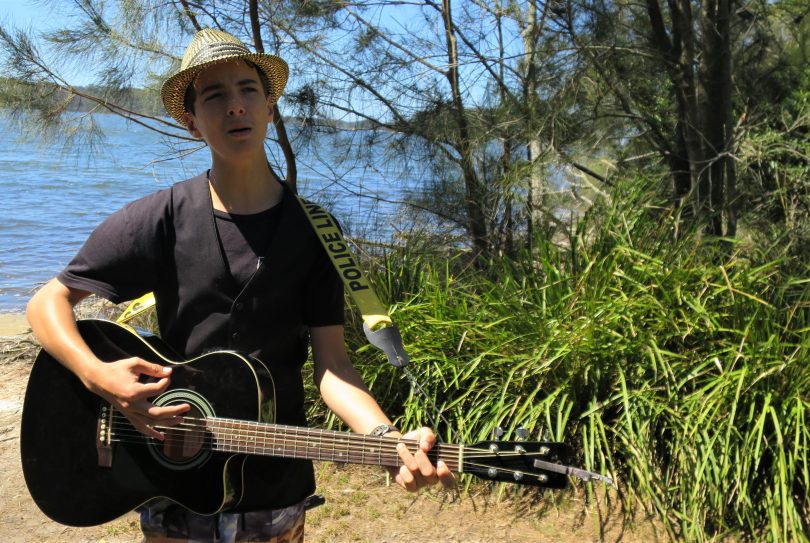 Narooma guitarist and singer Jakob Poyner was the first to register for this year’s Narooma Busking Championships. Photo: Supplied.