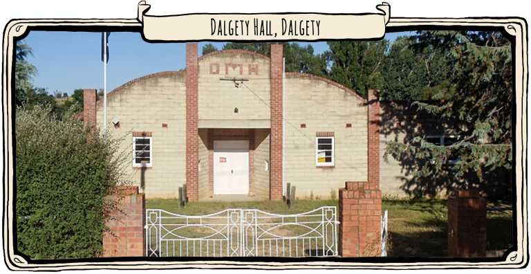Dalgety Memorial Hall on the banks of the Snowy River. Photo: Festival of Small Halls website.