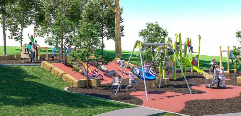 An early concept design for the new playground to be installed at Evans Road Reserve playground, Tuross Head. Photo: ESC.