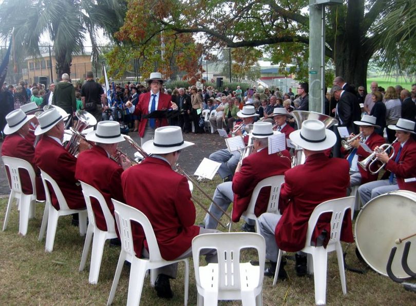 Bega District Band in action on Anzac Day. Photo: Bega Distrct Band Facebook.