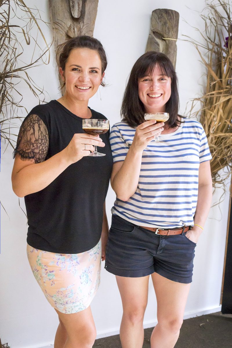 South Tribe co-founder Isobel Darling [left] and freelance digital marketer Angie Gannon celebrate South Tribe's second birthday last year. Photo: supplied. 