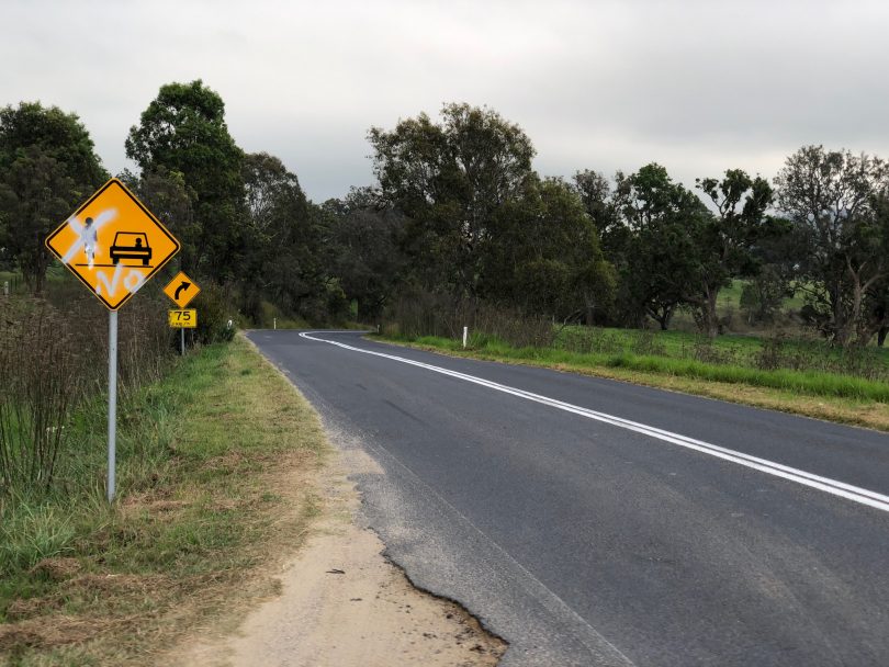 Bega - Candelo Road. Louise Brand says attitudes need to change. Photo: Ian Campbell.