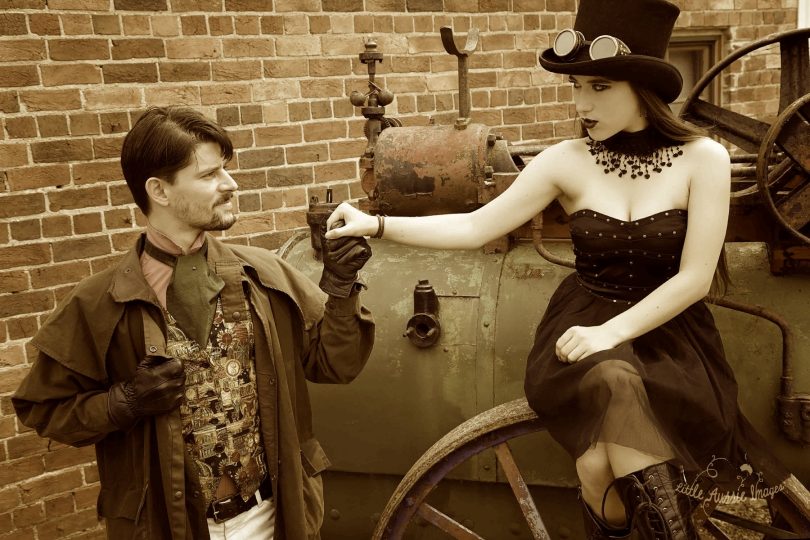 Steampunkers: Elegant fashion and whimsical gadgetry. Photo Beth Cole