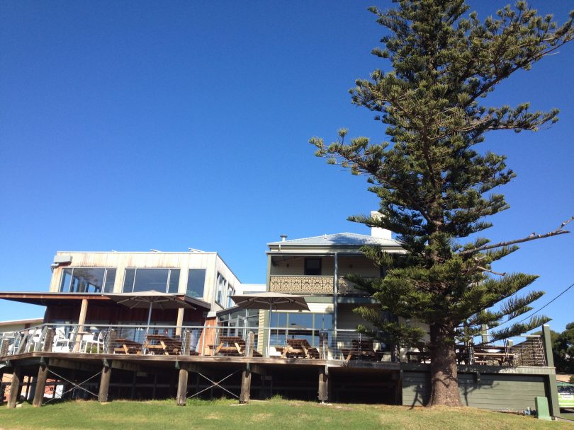 The final stage of Tathra Hotel's renovation under the management of Cliff and X is now waiting for approval. Photo: Elka Wood. 