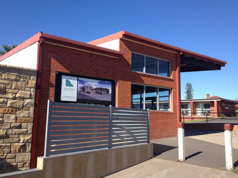 The old red brick drive-through bottle shop at the Tathra Hotel [pictured] will be replaced by a 120 seat theatre in plans currently waiting for approval by Bega Valley Shire council. Photo: Elka Wood. 