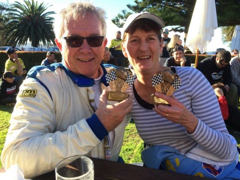 Kim Boyd, left and wife Vicki at the Bega Rally last year. Photo: supplied.