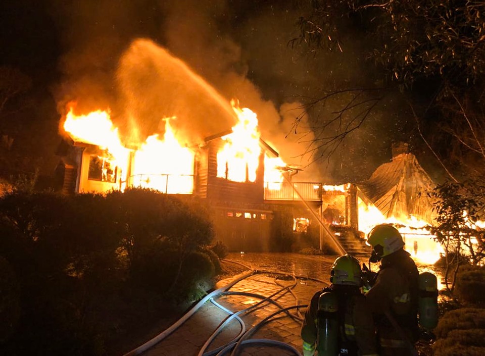 Dramatic and devastating house fire east of Jindabyne
