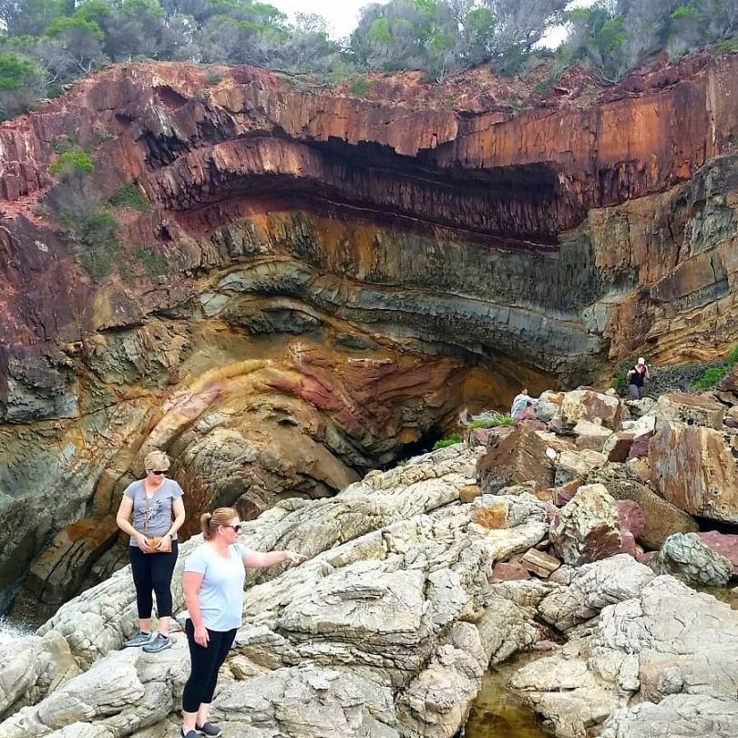 Rainbow Cave, a feature of the Light to Light Walk. Photo: Light to Light Camps.