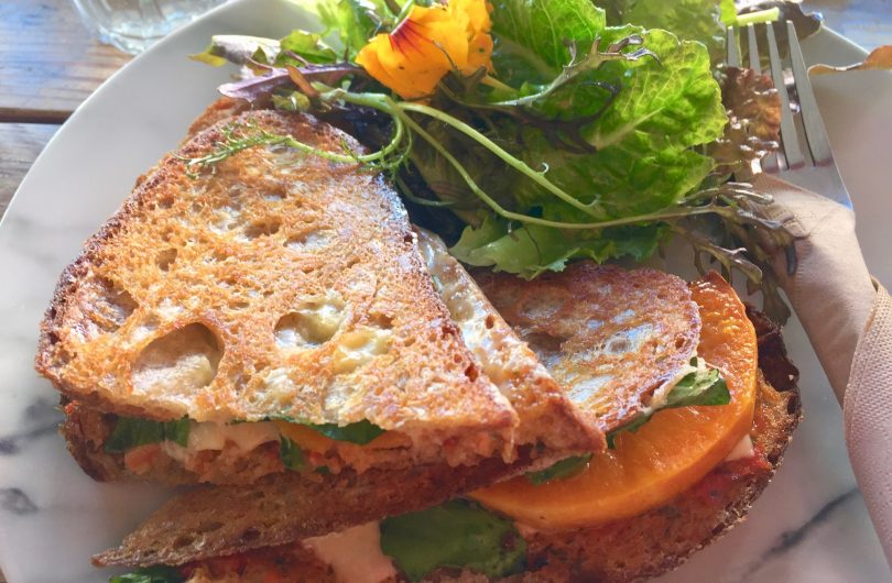 Red Cafe's beautiful thin sourdough and rich roasted punpkin, with cheese of course! Photo: Lisa Herbert