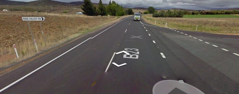 Generic photo, Rose Valley Rod, 10km north of Cooma. Photo: Google Street View.